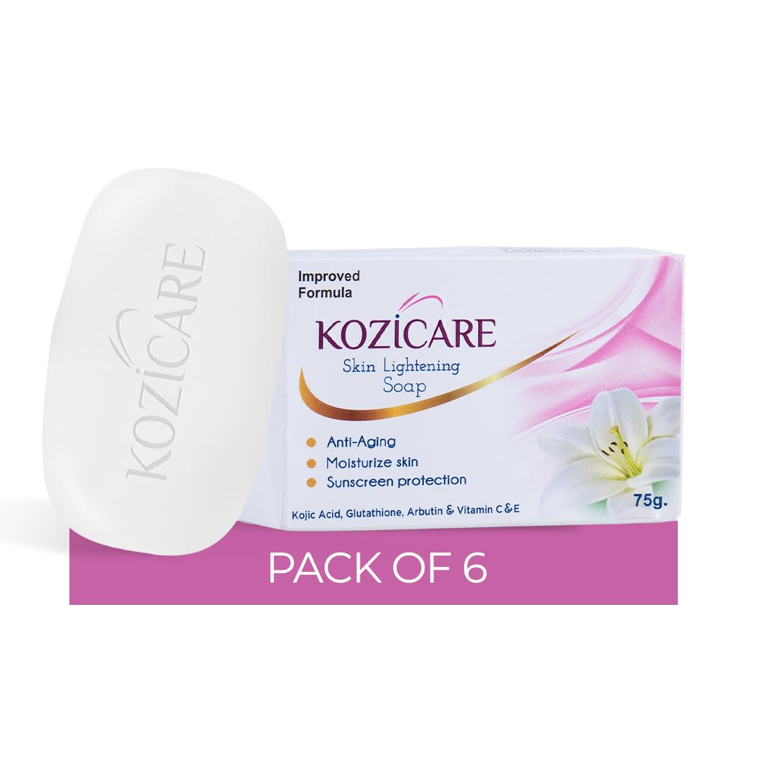 Kozicare Skin Lightening Soap 75g Pack of 6 Sunscreen Protection