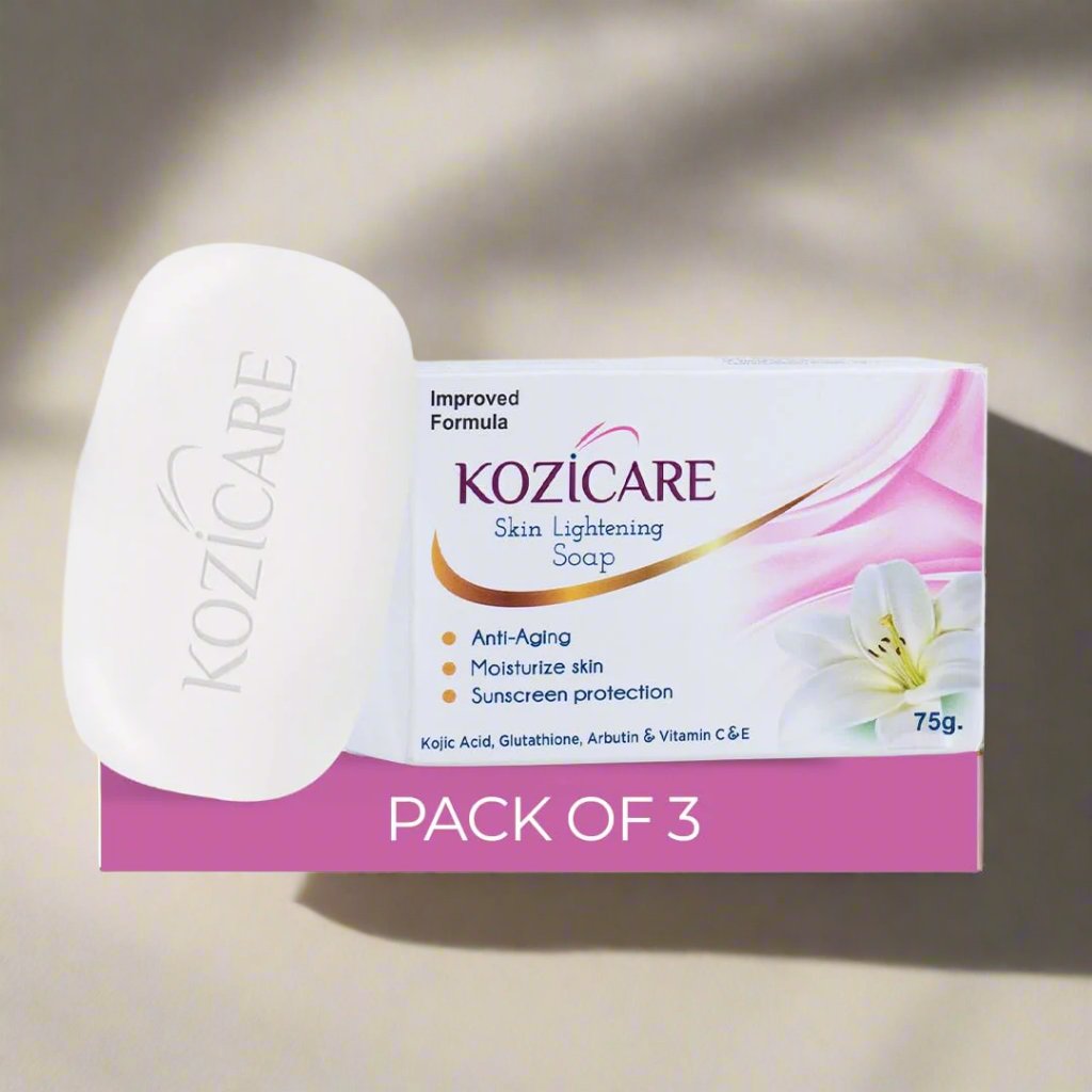 Kozicare Kojic Acid Soap Bar | Glutathione Soap | Soaps For Bath | Bath Soap Combo Offers | Tan Removal Soap | Bath Soap for Men & Women | Moisturize Skin & Excess Oil Control - Pack of 3