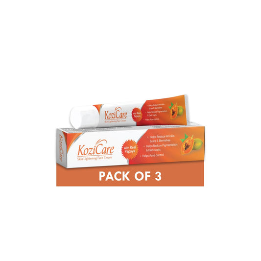 Pack of 2: Papaya Face Cream with Kojic Acid & Niacinamide | Lightweight & Non-Greasy | 15 g Each