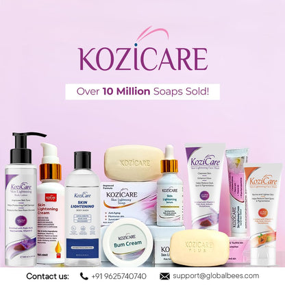 Kozicare Kojic Acid Soap & Glutathione Soap | Papaya Soap | Body Tan Removal Soap | Ghar Ka Soap | Bath Soap Combo Offers | Bathing Soaps for Glowing Skin | Helps Exfoliate Dead Skin - Pack of 3