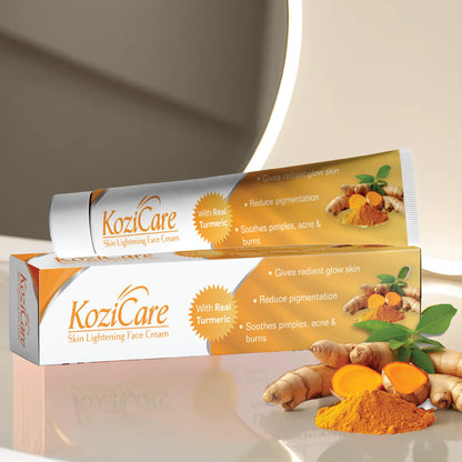 Kozicare Kojic Acid Cream | Skin Whitening Cream | Turmeric Cream | Glutathione Cream | Detan Cream | Moisturizer for Dry Skin | Face Cream for Summer Daily Use | Face Cream for Women & Men - 15gm