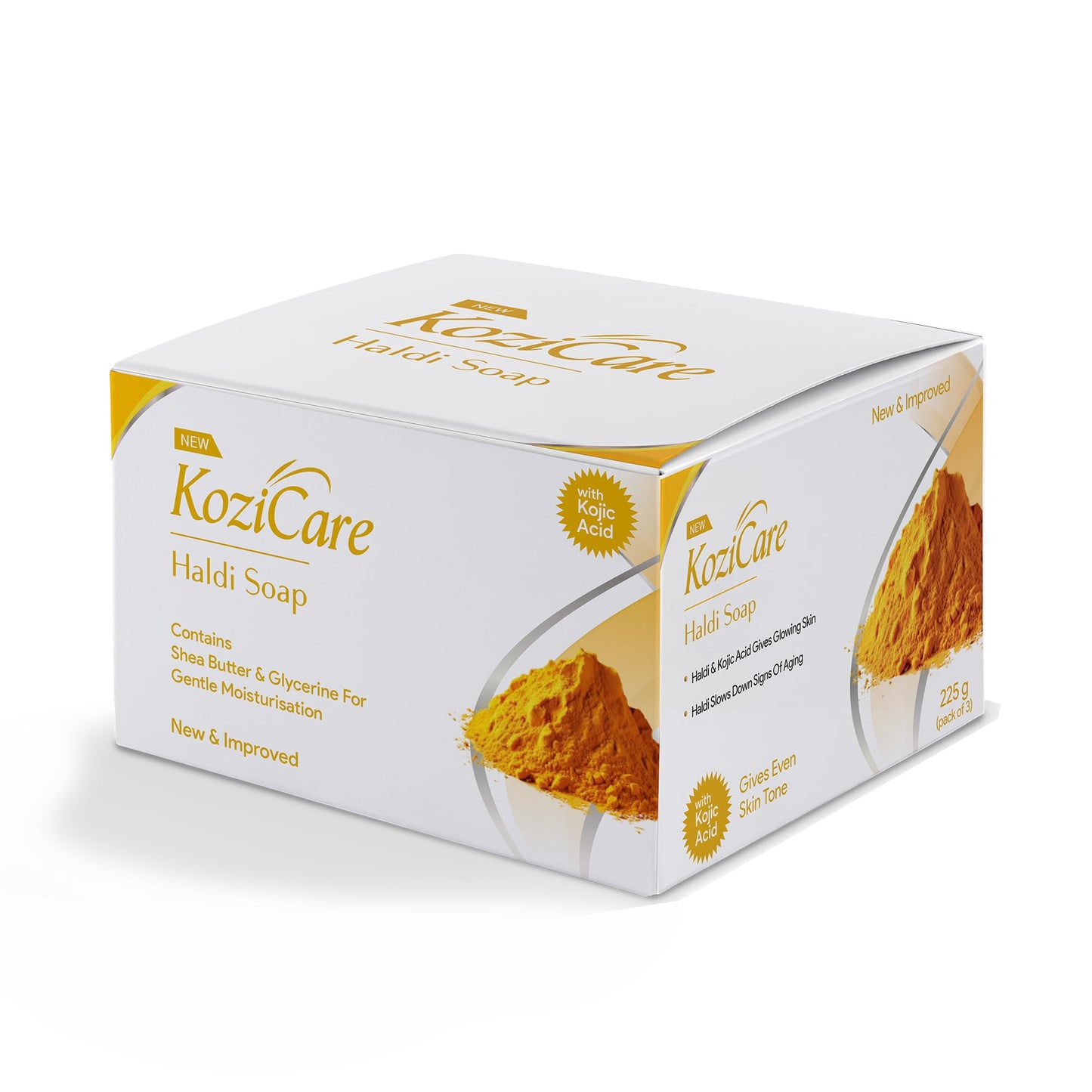 Kozicare Kojic Acid Soap & Glutathione Soap | Haldi Turmeric Face Ubtan Soap | Ghar Ka Soap | Detan Soap | Soaps for Bath | Bathing Soap | With Shea Butter & Glycerin- 75 Gm