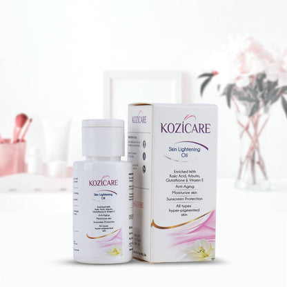 Kozicare Skin Whitening Fairness Oil ( Kojic Acid, Glutathione, Arbutin, Vitamin E), 60 ml