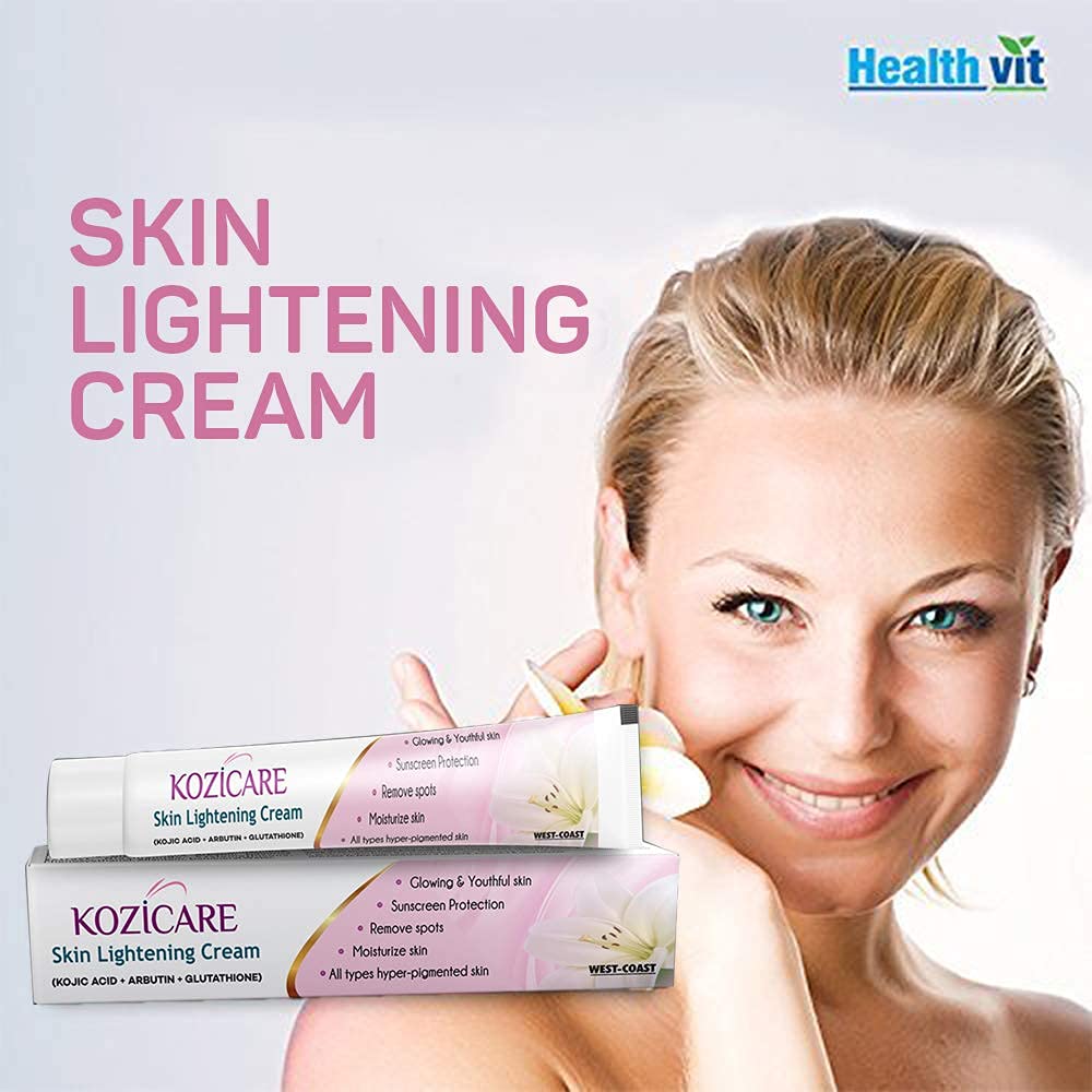 Kozicare Skin Lightening Facial Kit | 3 Soap + 1 Cream Pack | For Lightening & Brightening Skin | Contains Goodness of Kojic Acid, Arbutin, Glutathione (Pack of 3)