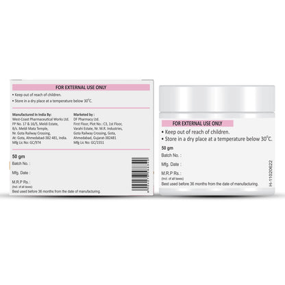 Kozicare Neck Firming Cream with 0.01% Glutathione, 2% Vitamin C, 0.01% Vitamin E, 1% Niacinamide, 1% Kojic Acid | Helps Tightening & Firming the Skin | Reduces Wrinkles and Sagging Skin |Nourishes & Heals the Skin-50gm